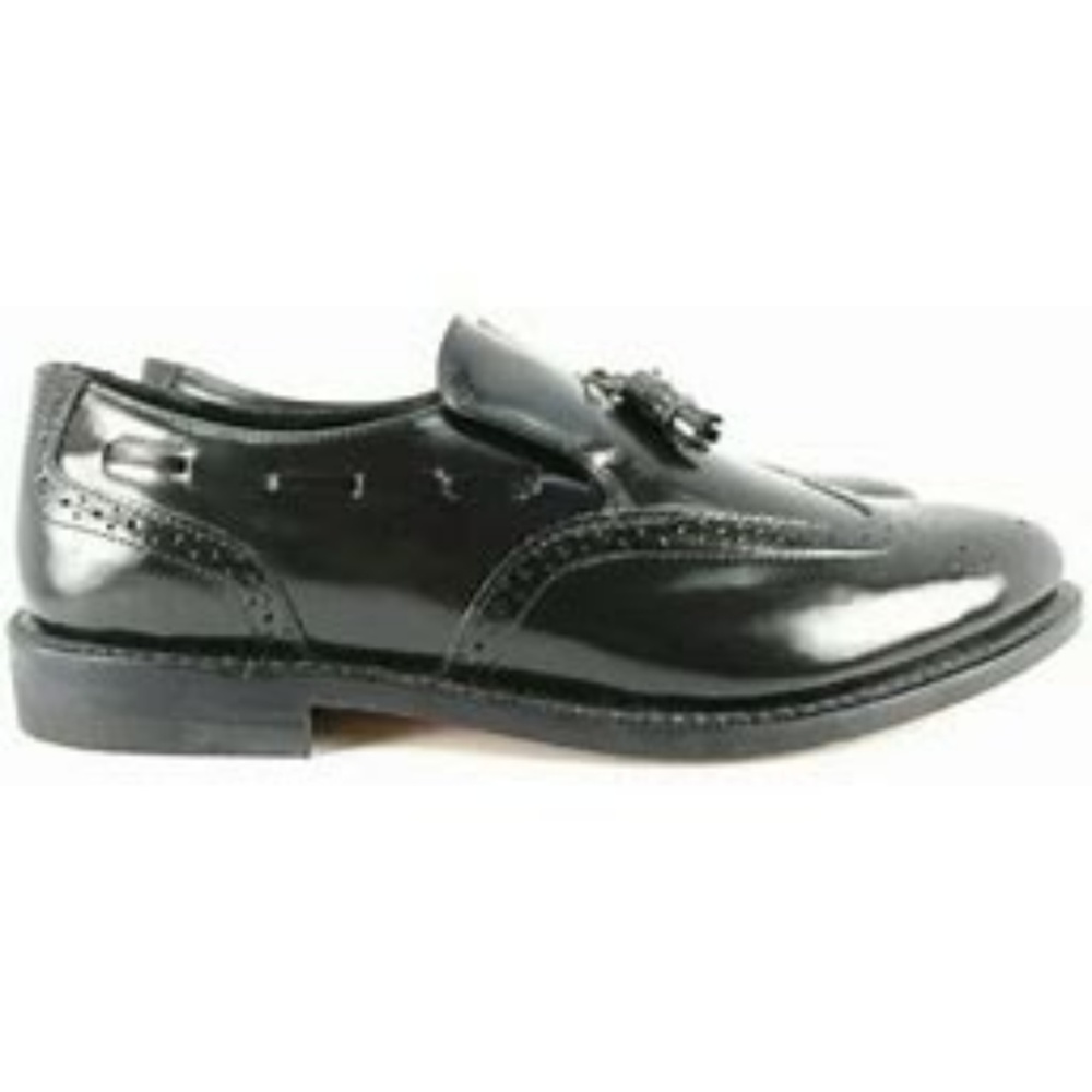 Calfskin Full Wing-Tip Brogue Tassel Loafer Oxford - Picture 3 of 8